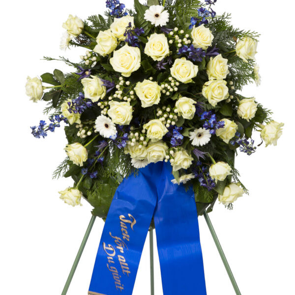 #9 - Krans i vitt och blått