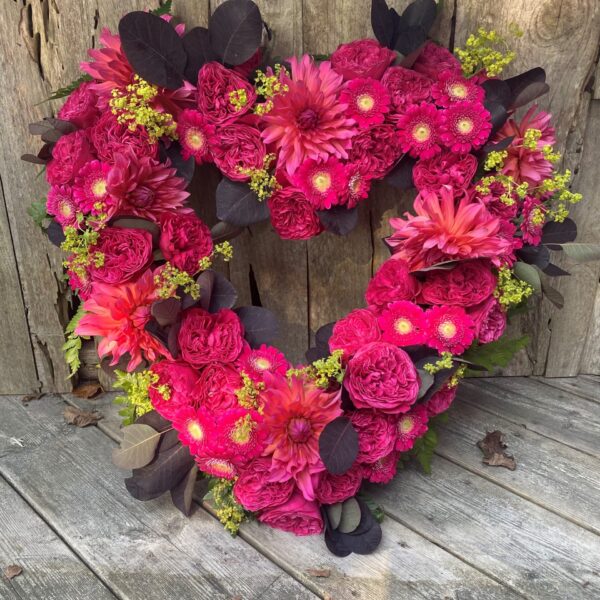 #16 Öppet hjärta i cerise toner